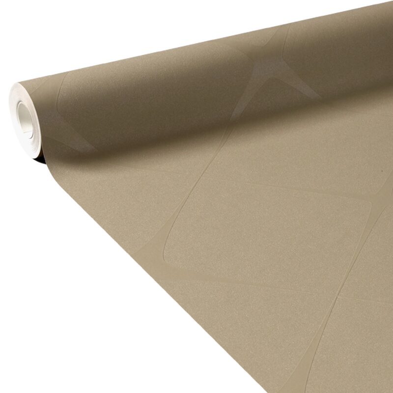 Papier peint intissé LUXURY GRID coloris cappuccino nacre