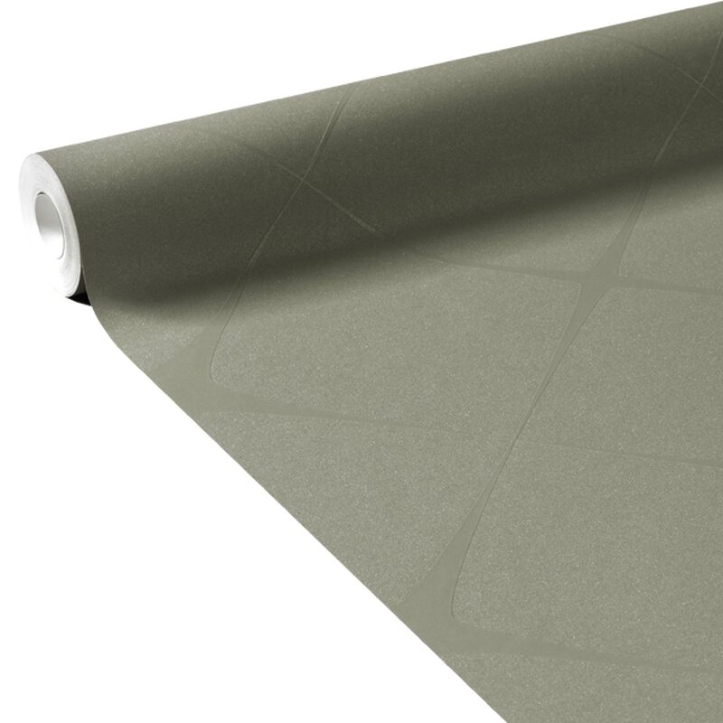 Papier peint intissé LUXURY GRID coloris gris beton nacre