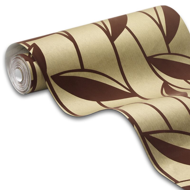 Papier peint intissé floqué VELVETY coloris or