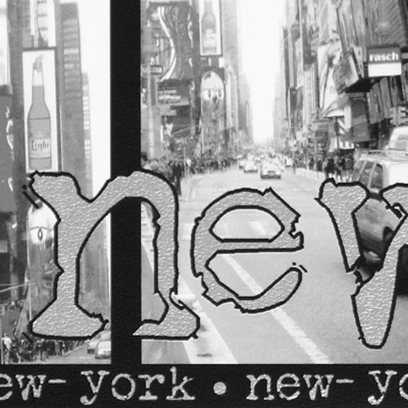Frise NEW YORK STREET coloris gris béton