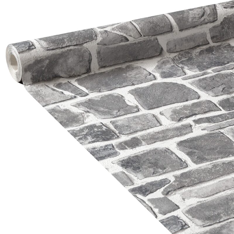 Papier peint GRAFFIT STONE coloris blanc