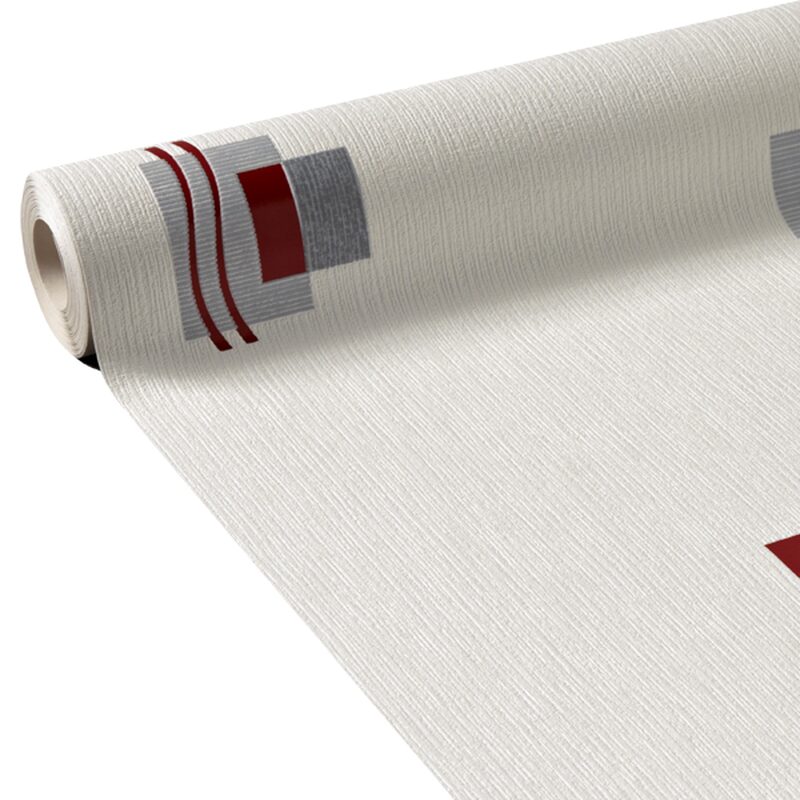 Papier peint vinyle GRIGIO coloris blanc