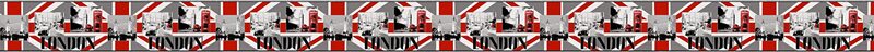 Frise LONDON LIFE coloris rouge coquelicot