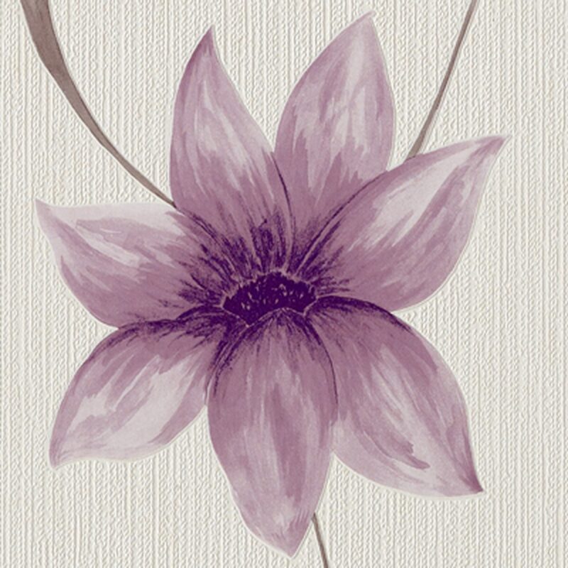 Papier peint vinyle ROMANTIC FLOWER coloris écru