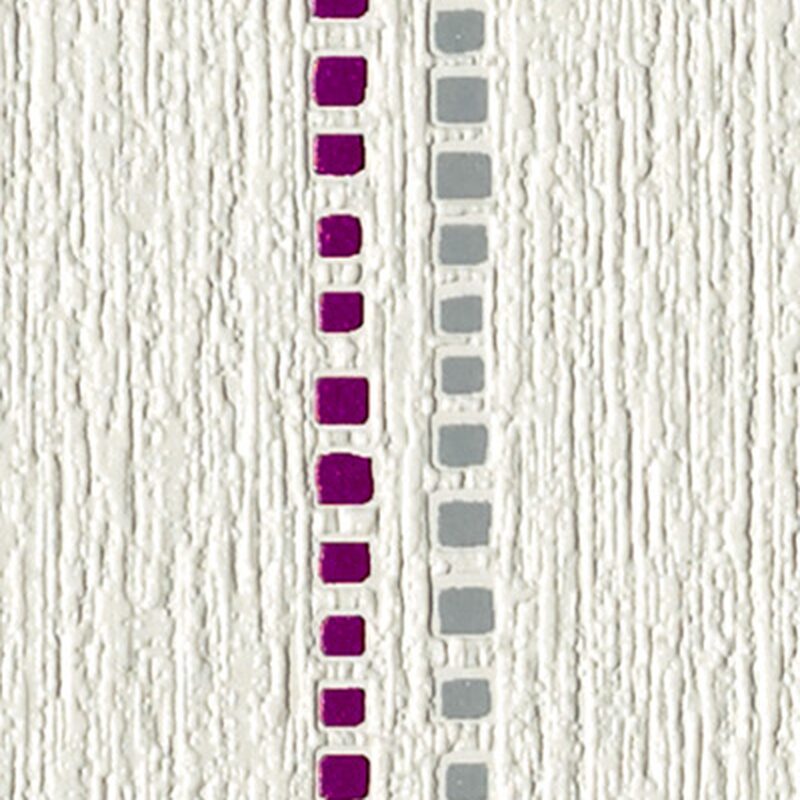 Papier peint vinyle TETRIS coloris blanc