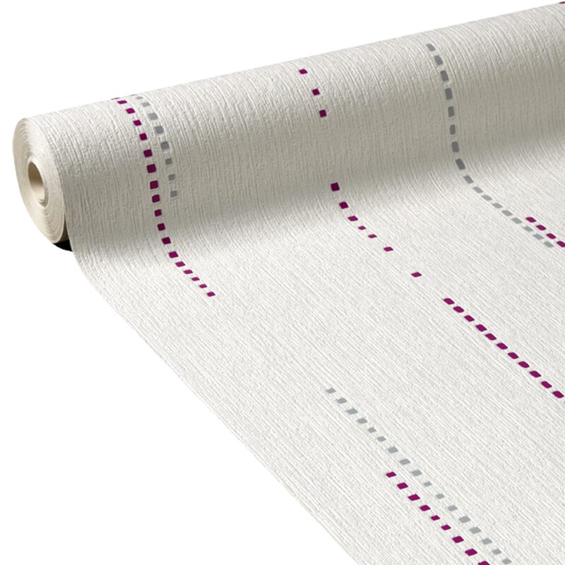 Papier peint vinyle TETRIS coloris blanc
