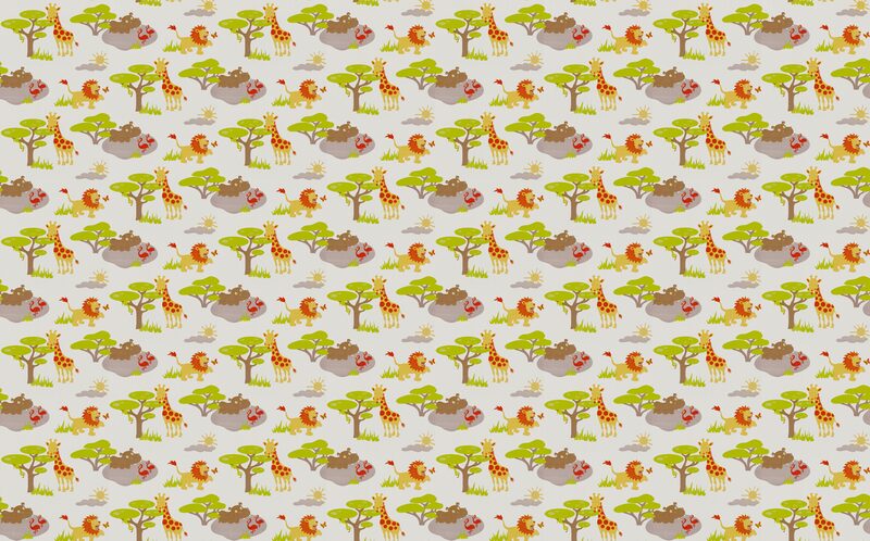 Papier peint SAFARI JUNGLE coloris blanc