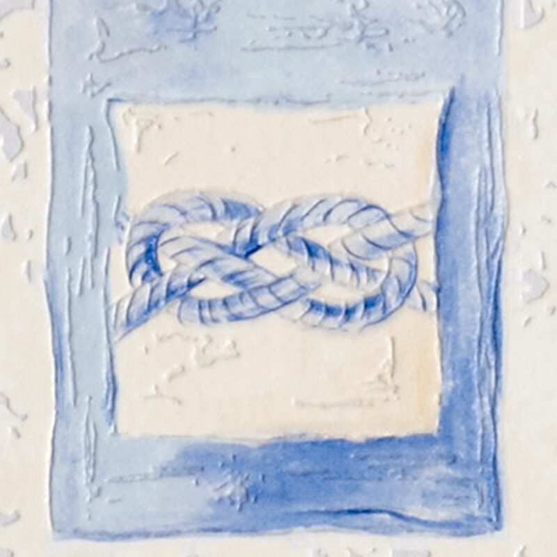 Papier peint vinyle BLUE SEA coloris blanc