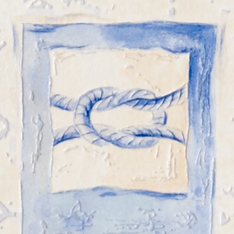 Papier peint vinyle BLUE SEA coloris blanc