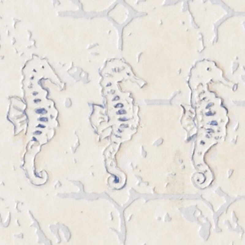 Papier peint vinyle BLUE SEA coloris blanc