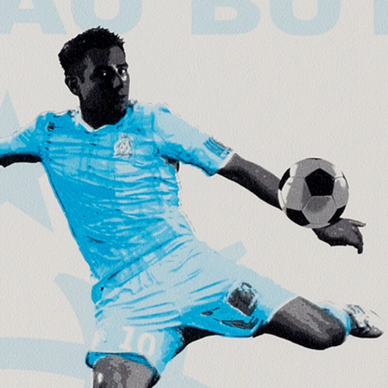 Papier peint OM OLYMPIQUE MARSEILLE coloris blanc