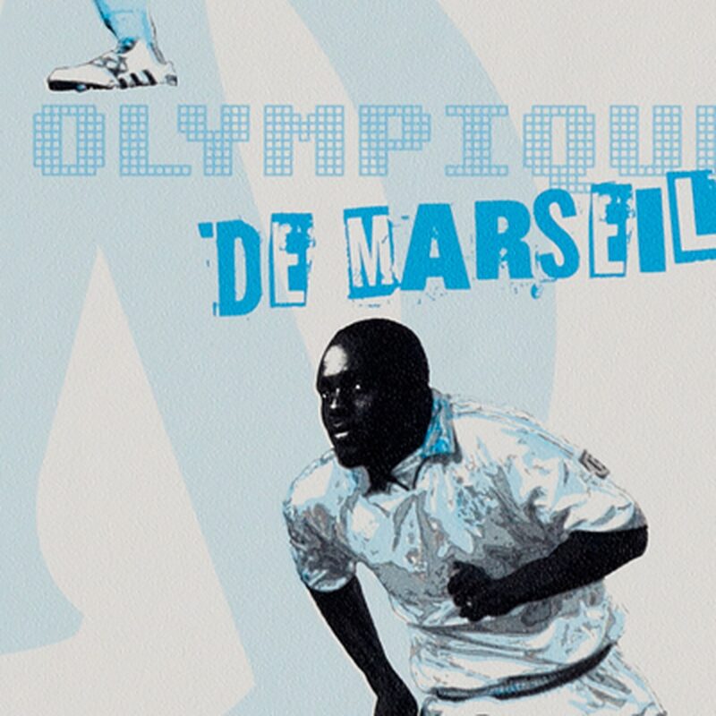 Papier peint OM OLYMPIQUE MARSEILLE coloris blanc