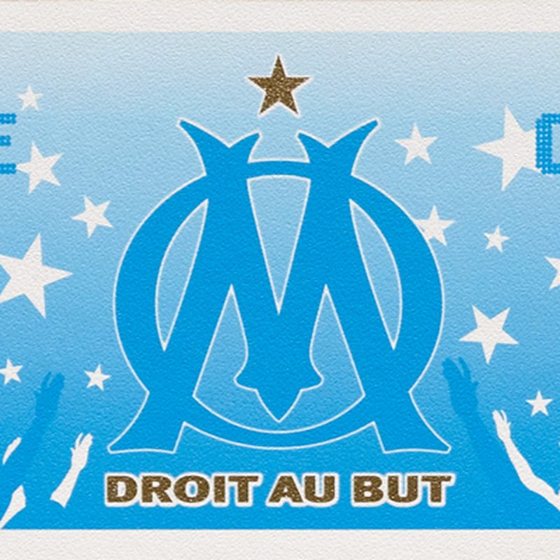 Frise OM OLYMPIQUE MARSEILLE coloris bleu ciel