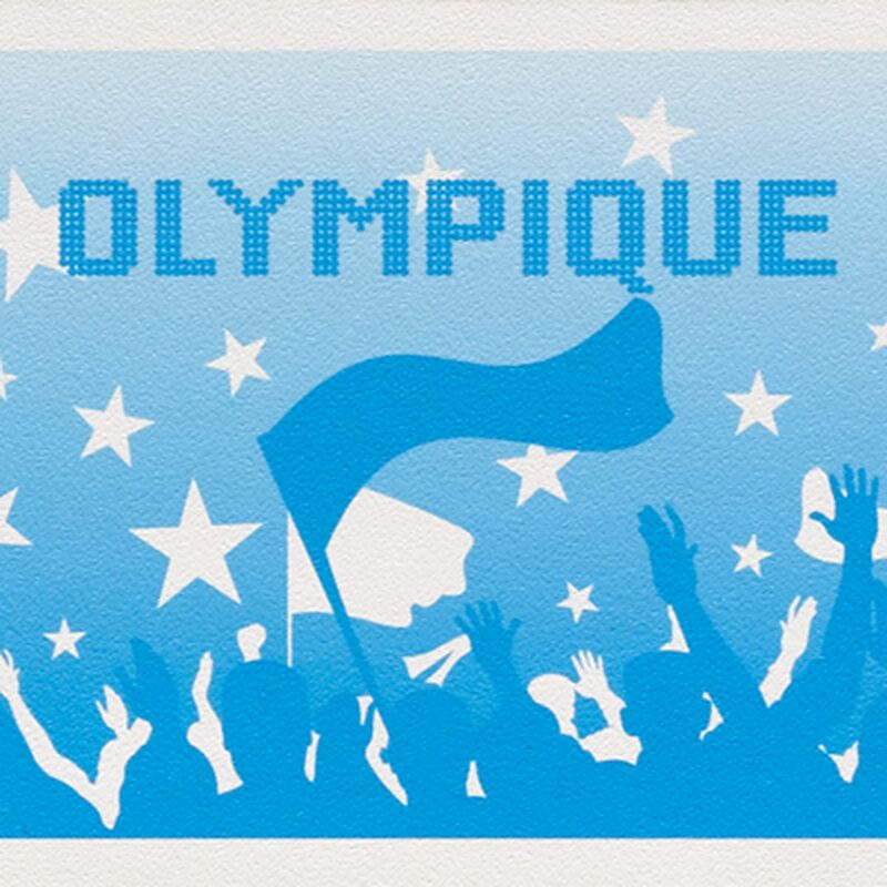 Frise OM OLYMPIQUE MARSEILLE coloris bleu ciel