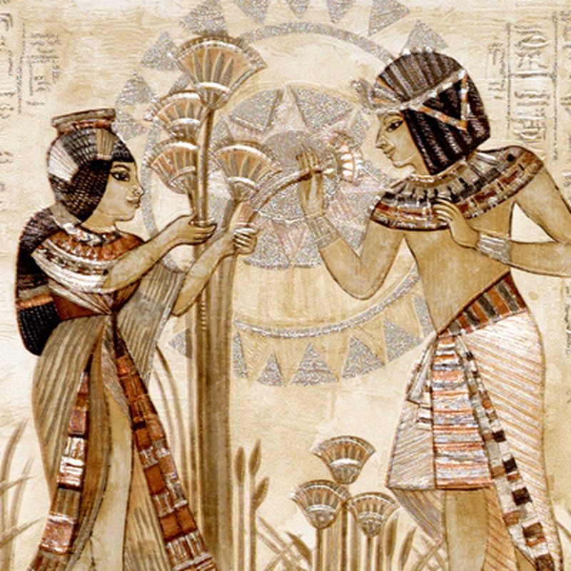Frise EGYPTE coloris beige rosé