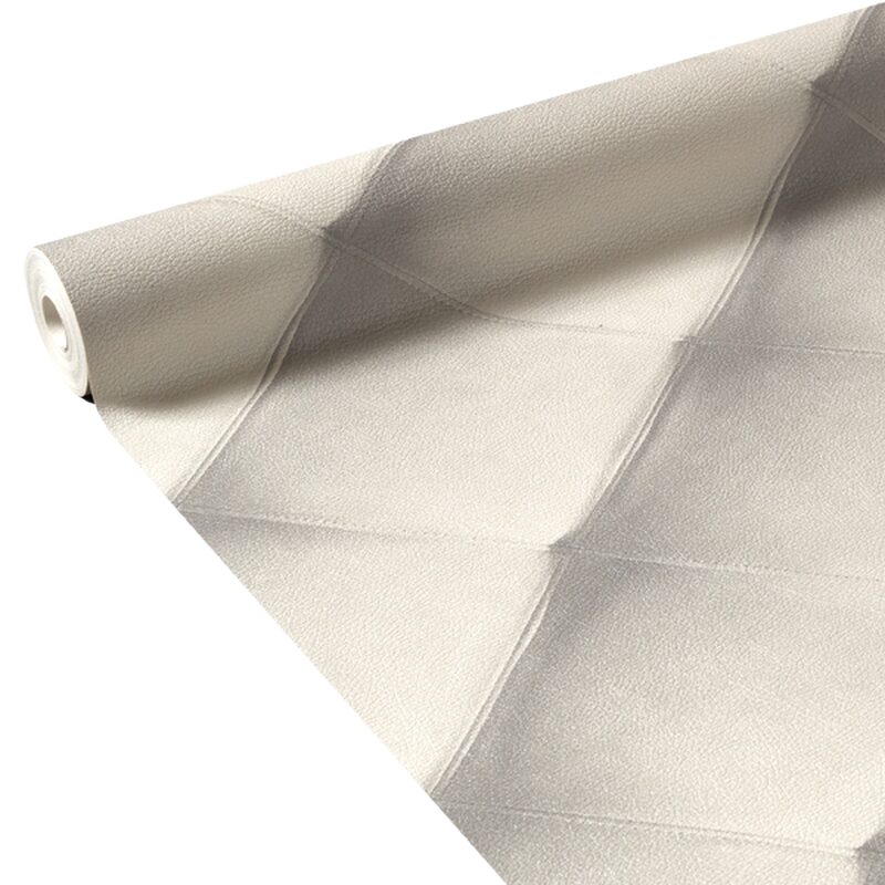 Papier peint intissé CAPITONNE DESIGN coloris gris de lin