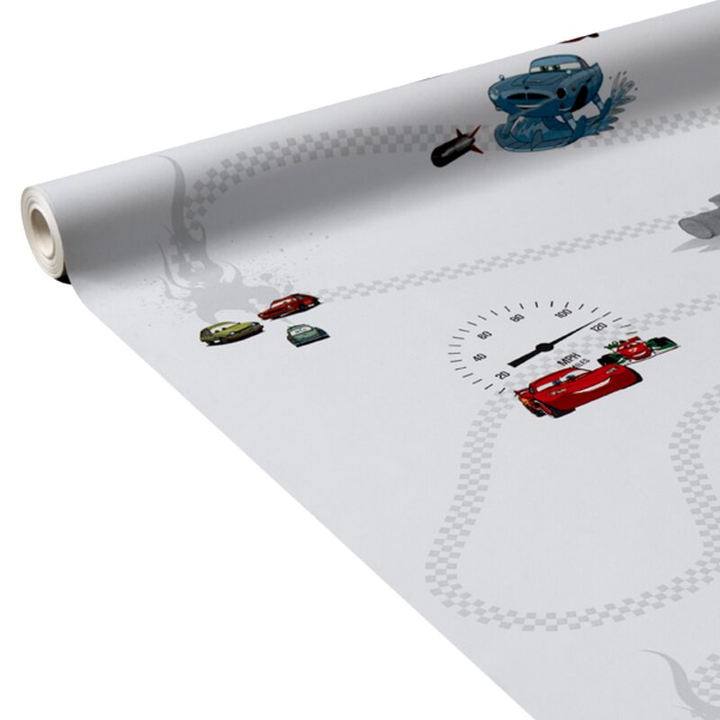 Papier peint CARS & CO coloris gris perle