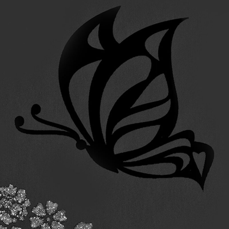 Papier peint intissé SKULL FLOWERED coloris noir