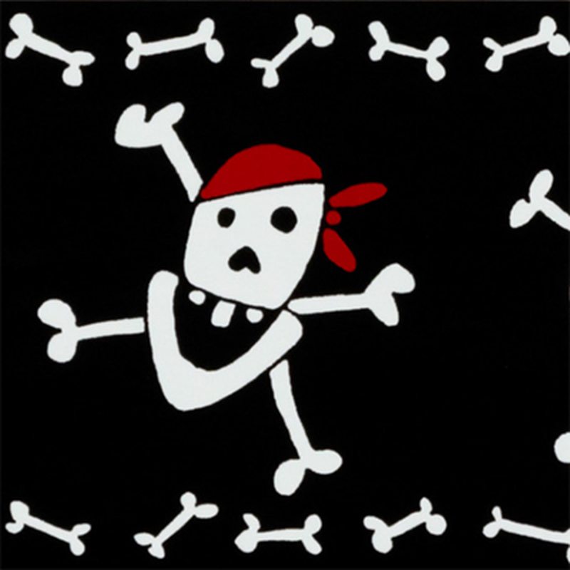 Frise vinyle CAPTAIN PIRATE coloris noir