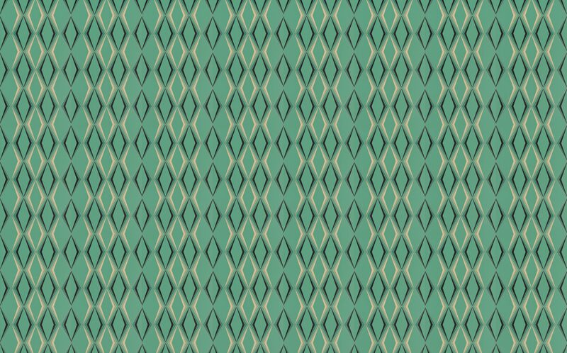 Papier peint DECO DIAMOND coloris vert menthol