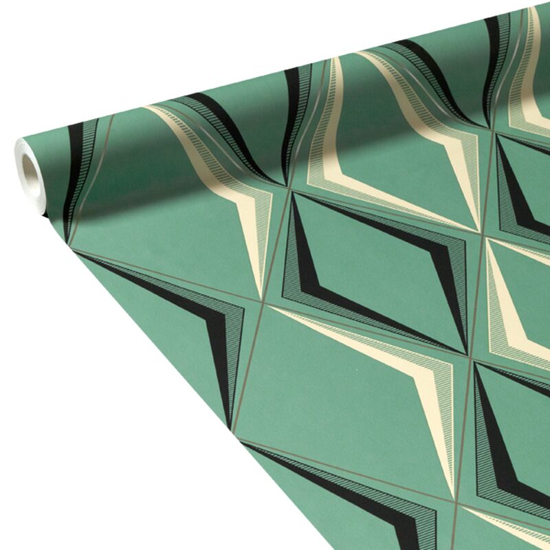 Papier peint DECO DIAMOND coloris vert menthol