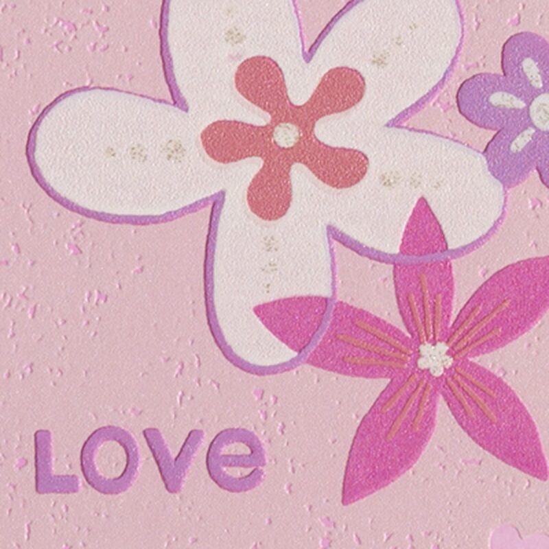 Papier peint vinyle LOVE GIRLY coloris rose barbapapa