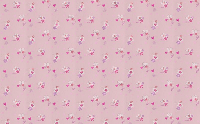 Papier peint vinyle LOVE GIRLY coloris rose barbapapa