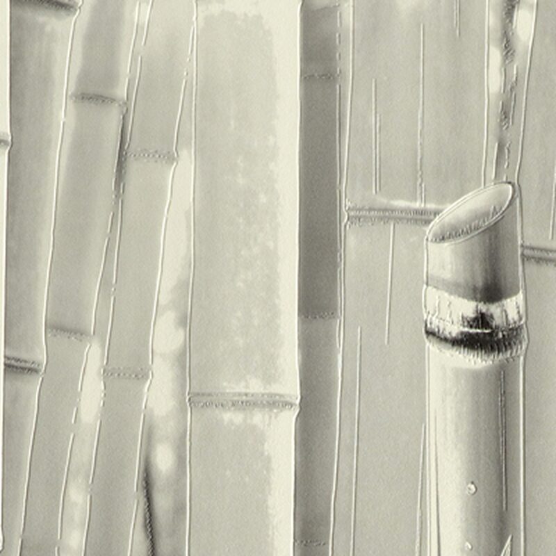 Papier peint vinyle BAMBOU ZEN coloris blanc