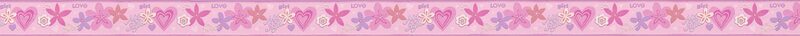 Frise vinyle LOVE GIRLY coloris rose barbapapa