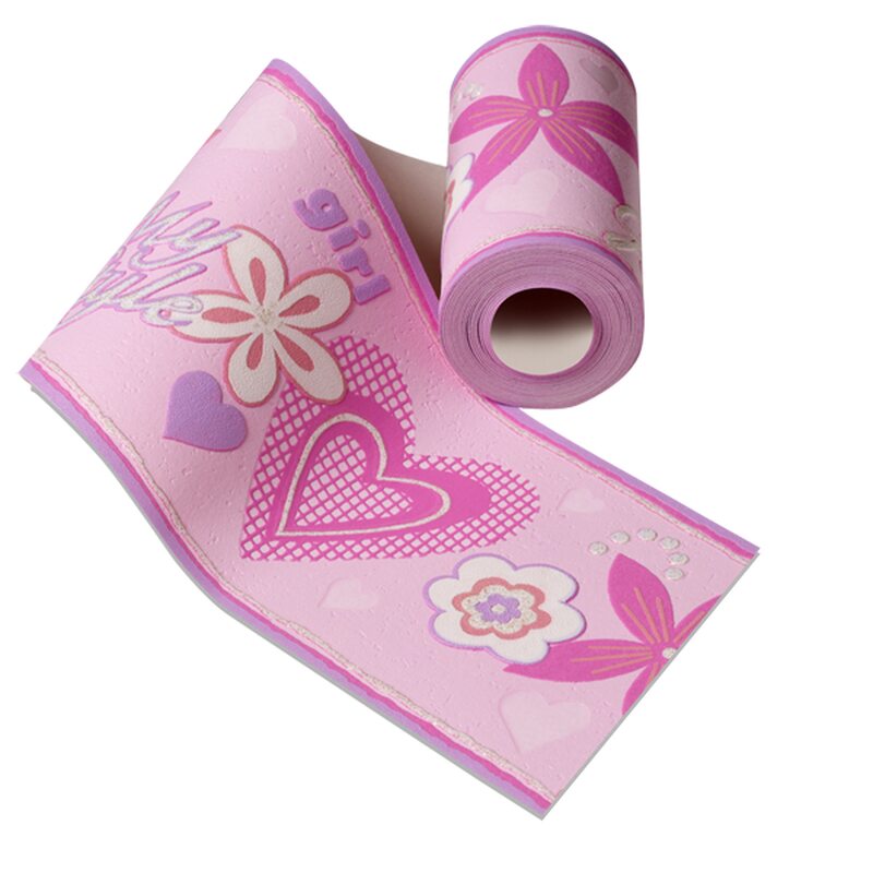 Frise vinyle LOVE GIRLY coloris rose barbapapa