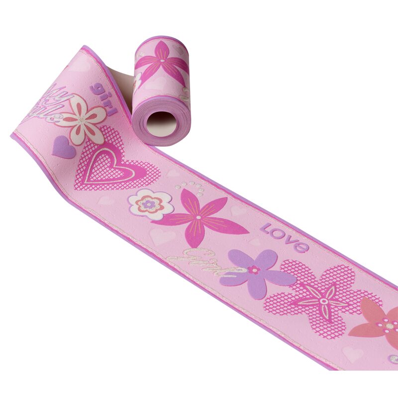 Frise vinyle LOVE GIRLY coloris rose barbapapa