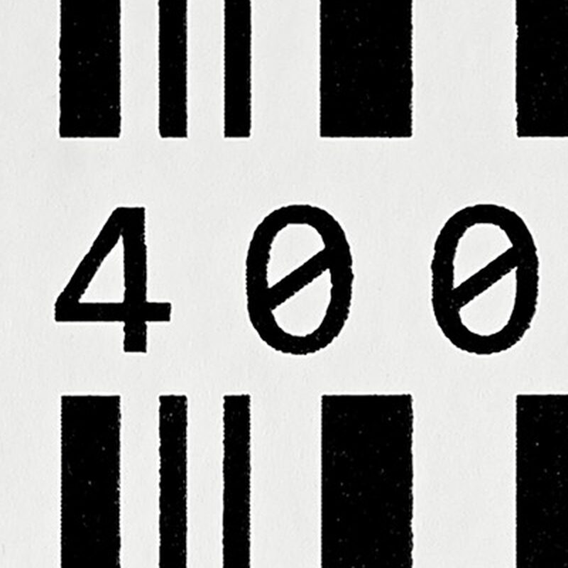 Papier peint intissé CODE BARRES coloris blanc