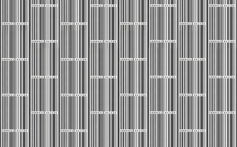 Papier peint intissé CODE BARRES coloris blanc