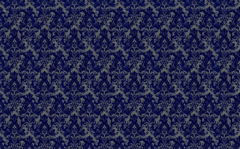 Papier peint intissé floqué FOREST MUSES coloris bleu nuit