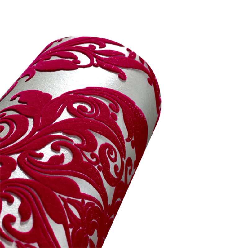 Papier peint intissé floqué KINKY VINTAGE coloris crazy pink