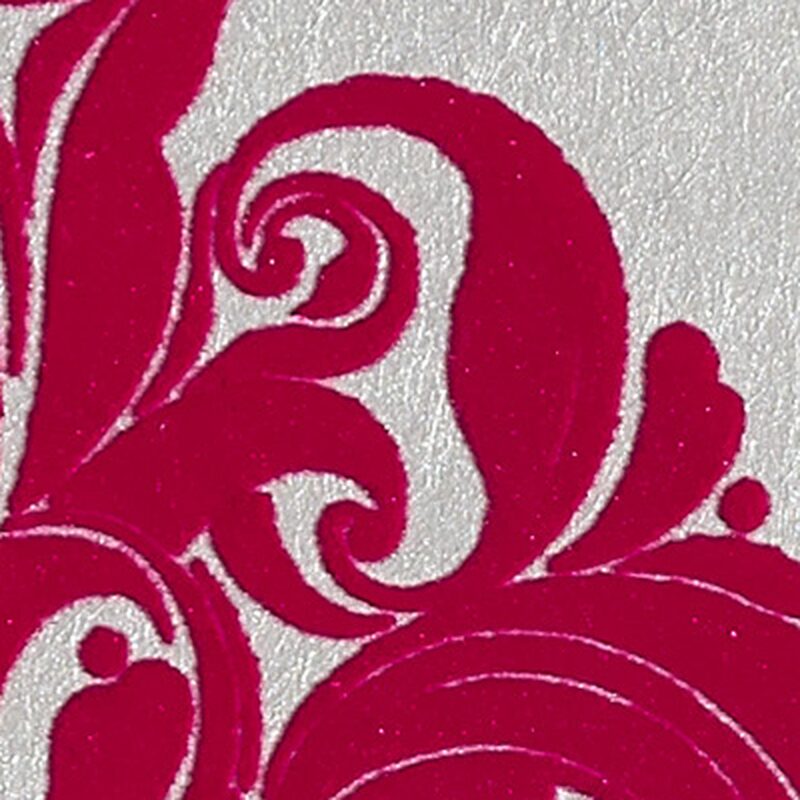 Papier peint intissé floqué KINKY VINTAGE coloris crazy pink