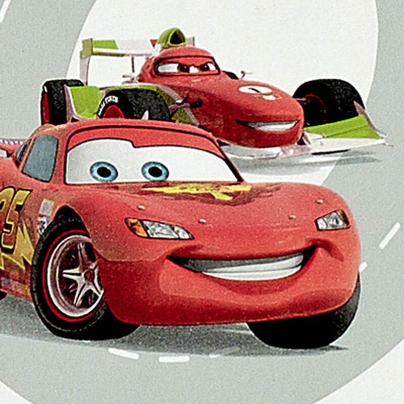 Papier peint CARS CIRCUIT coloris blanc