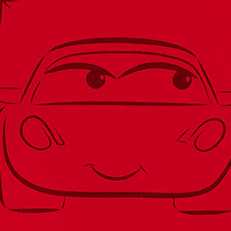 Papier peint RED CARS coloris rouge vif