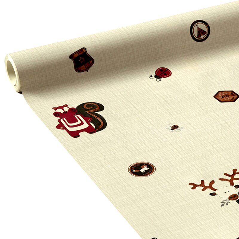 Papier peint CARIBOU coloris flanelle