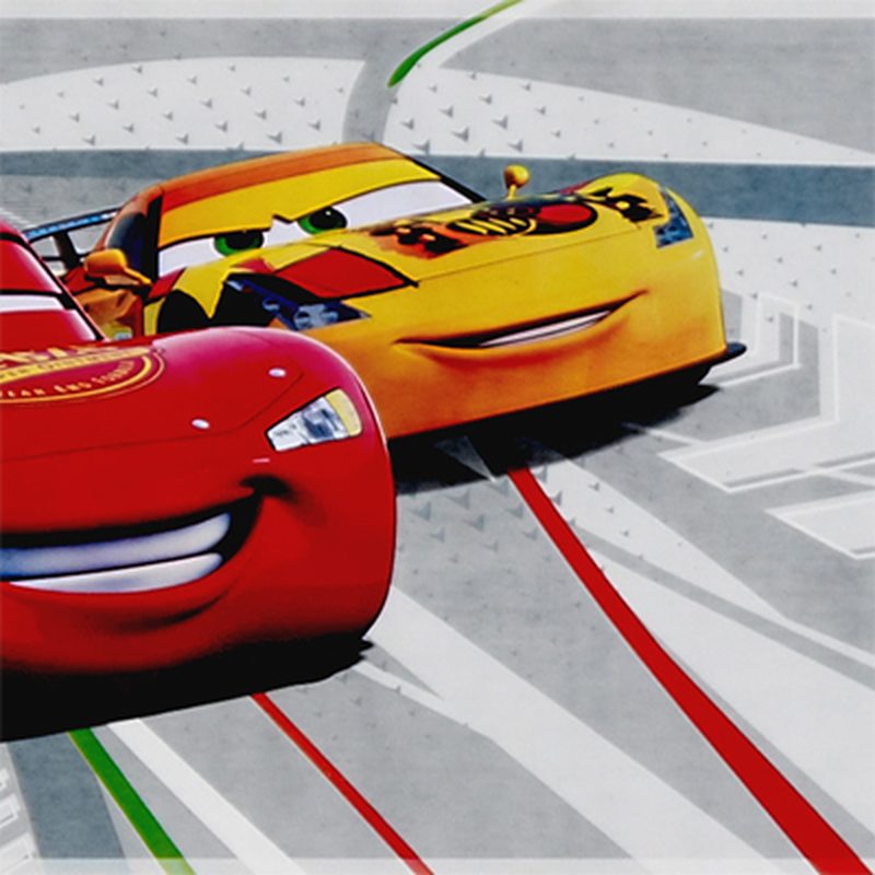 Frise vinyle CARS CIRCUIT coloris gris béton