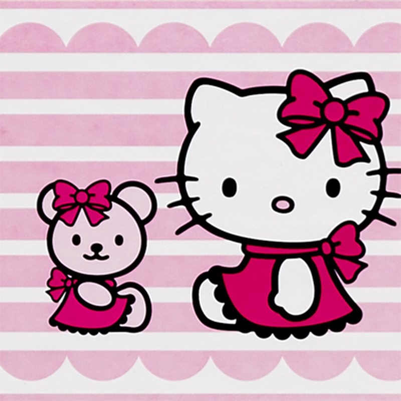 Frise vinyle LITTLE HELLO KITTY coloris rose kitty