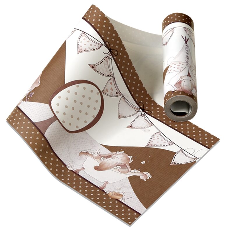 Frise vinyle POETIC PARTY coloris marron glacé