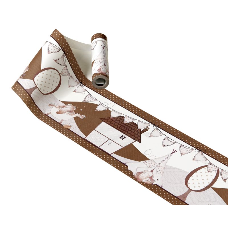 Frise vinyle POETIC PARTY coloris marron glacé