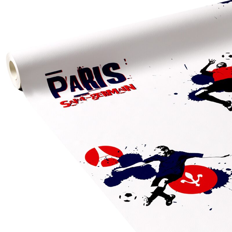 Papier peint PSG coloris blanc