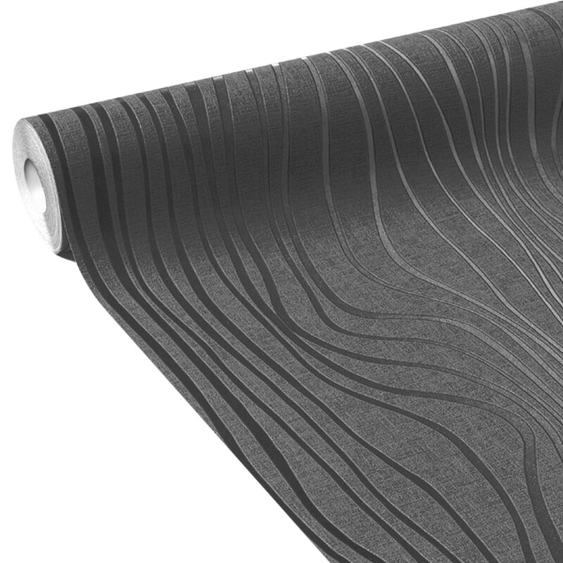Papier peint intissé VIBRATION coloris gris anthracite