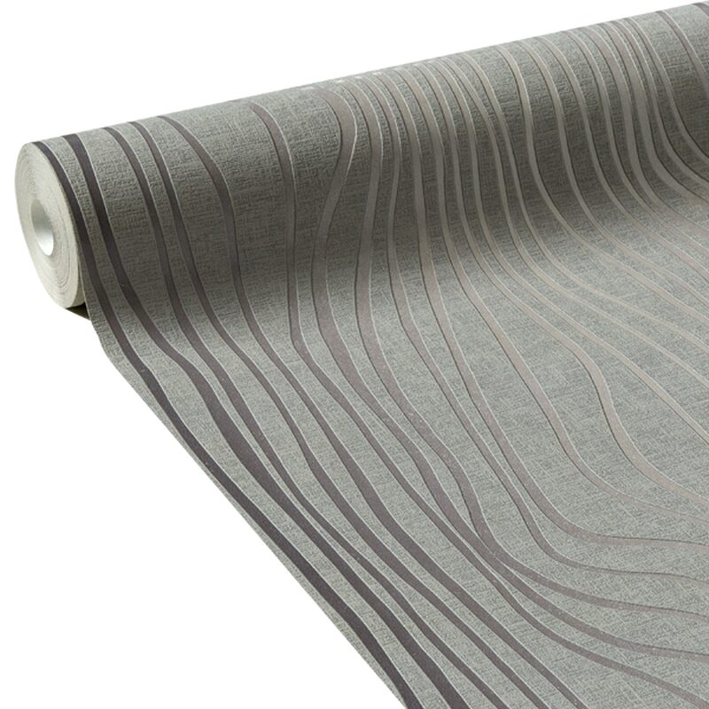 Papier peint intissé VIBRATION coloris gris perle
