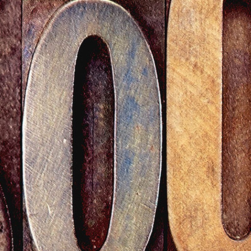 Papier peint vinyle LETTERWOOD coloris rouille