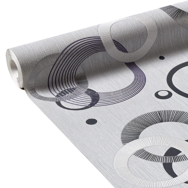 Papier peint intissé FUNKY coloris gris perle