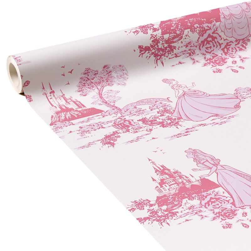 Papier peint TOILE DE PRINCESSE coloris rose dragée