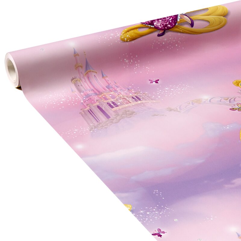 Papier peint PRINCESSES coloris rose dragée